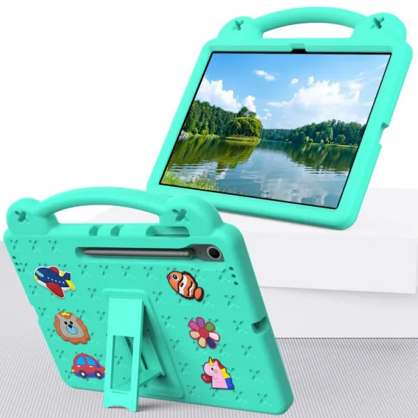 FANY Detský kryt na tablet pre Samsung Galaxy Tab S10 FE+ mentolový