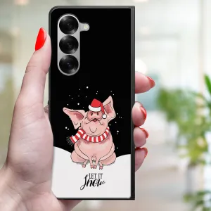 MY ART Kryt s vianočným dizajnom Samsung Galaxy Z Fold6 5G LET IT SNOW (075)