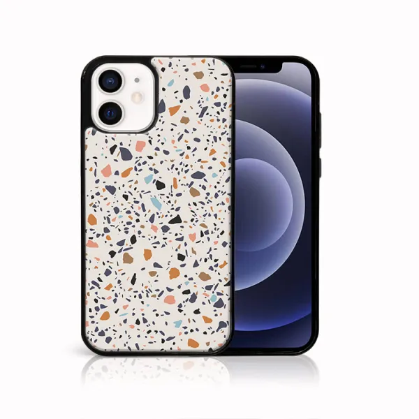 MY ART Ochranný obal pre Apple iPhone 12 mini BEIGE TERRAZZO (162)