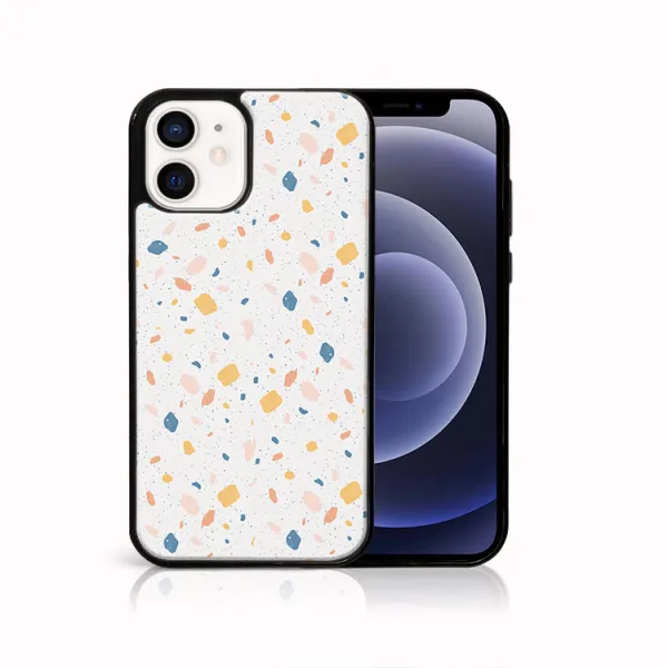 MY ART Ochranný obal pre Apple iPhone 12 mini ORANGE TERRAZZO (165)
