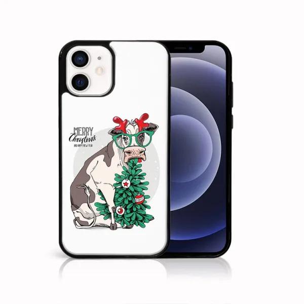 MY ART Kryt s vianočným dizajnom Apple iPhone 12 mini MERRY CHRISTMAS (074)