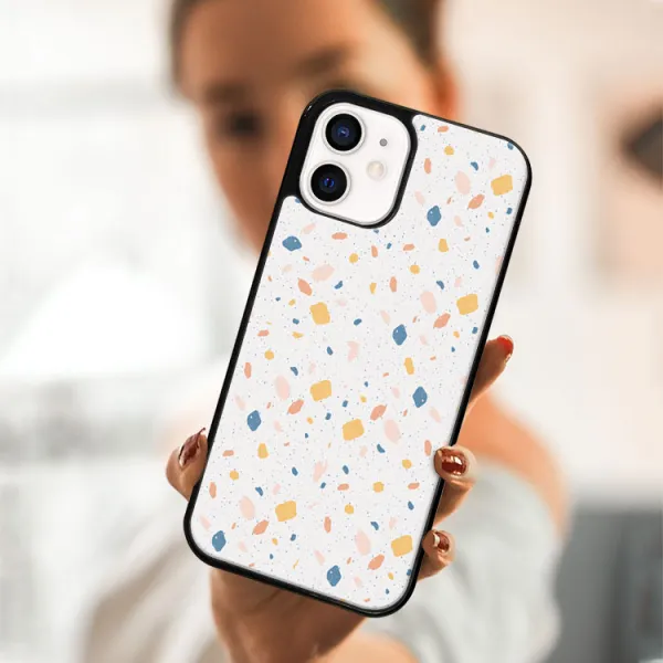 MY ART Ochranný obal pre Apple iPhone 12 mini ORANGE TERRAZZO (165)