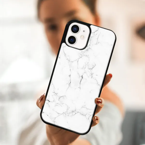 MY ART Ochranný obal pre Apple iPhone 12 mini WHITE MARBLE (144)