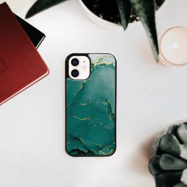 MY ART Ochranný obal pre Apple iPhone 12 mini GREEN MARBLE (145)