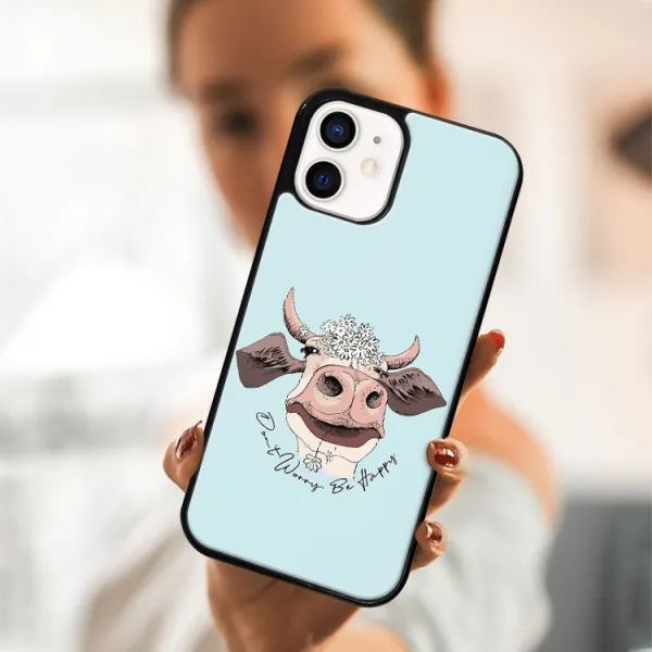 MY ART Ochranný obal pre Apple iPhone 12 mini HAPPY COW (181)