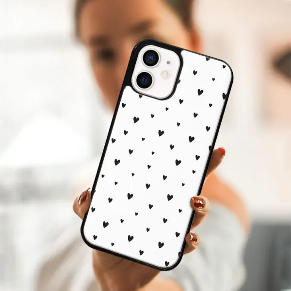 MY ART Ochranný obal pre Apple iPhone 12 mini BLACK HEARTS (167)