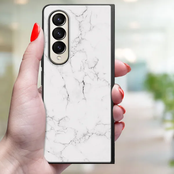 MY ART Ochranný kryt pre Samsung Galaxy Z Fold4 5G WHITE MARBLE (144)