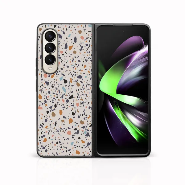 MY ART Ochranný kryt pre Samsung Galaxy Z Fold4 5G BEIGE TERRAZZO (162)