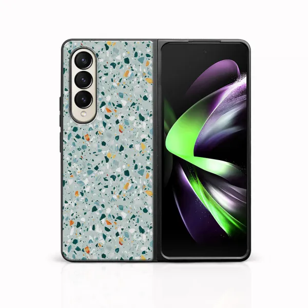 MY ART Ochranný kryt pre Samsung Galaxy Z Fold4 5G BLUE TERRAZZO (164)