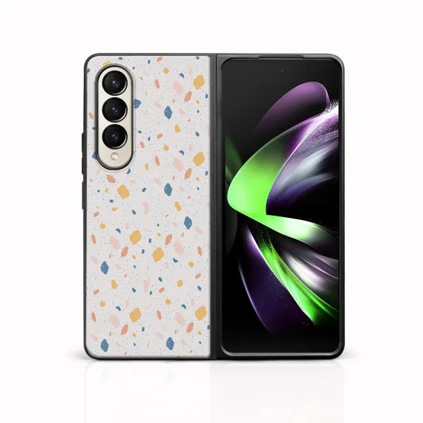 MY ART Ochranný kryt pre Samsung Galaxy Z Fold4 5G ORANGE TERRAZZO (165)