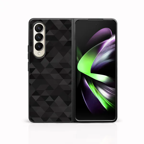 MY ART Ochranný kryt pre Samsung Galaxy Z Fold4 5G BLACK TRIANGLES (232)