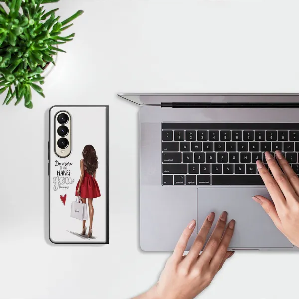 MY ART Ochranný kryt pre Samsung Galaxy Z Fold4 5G RED DRESS (137)