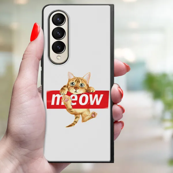 MY ART Ochranný kryt pre Samsung Galaxy Z Fold4 5G MEOW (183)