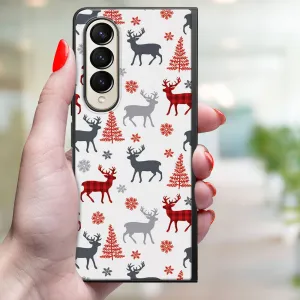 MY ART Kryt s vianočným dizajnom Samsung Galaxy Z Fold4 5G DEER (068)