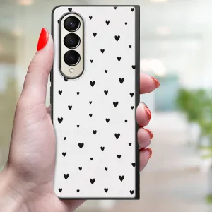 MY ART Ochranný kryt pre Samsung Galaxy Z Fold4 5G BLACK HEARTS (167)