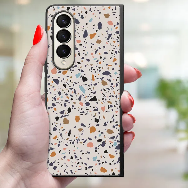 MY ART Ochranný kryt pre Samsung Galaxy Z Fold4 5G BEIGE TERRAZZO (162)
