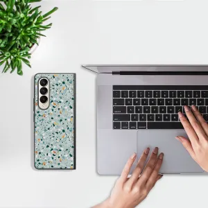 MY ART Ochranný kryt pre Samsung Galaxy Z Fold4 5G BLUE TERRAZZO (164)