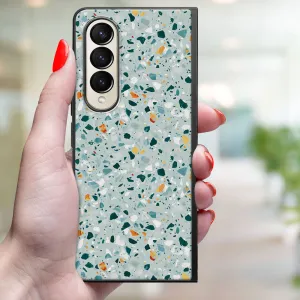 MY ART Ochranný kryt pre Samsung Galaxy Z Fold4 5G BLUE TERRAZZO (164)