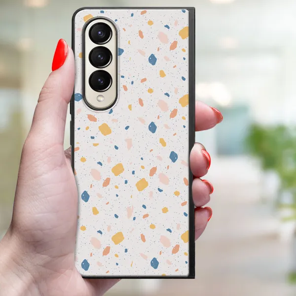 MY ART Ochranný kryt pre Samsung Galaxy Z Fold4 5G ORANGE TERRAZZO (165)