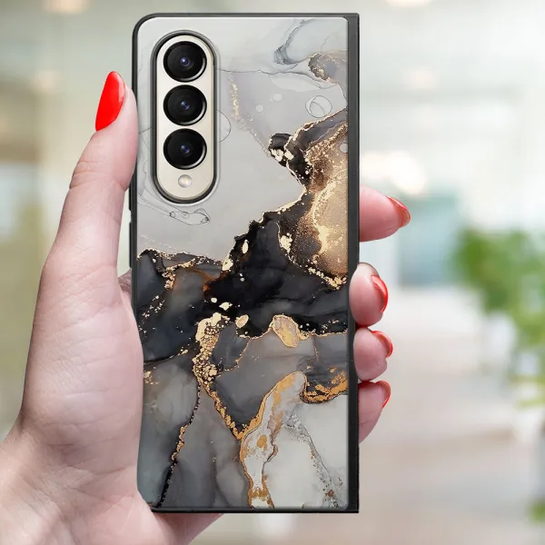 MY ART Ochranný kryt pre Samsung Galaxy Z Fold4 5G GREY MARBLE (140)