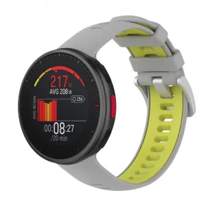 SPORTY Vymeniteľný silikónový remienok Polar Vantage V2 šedo-zelený