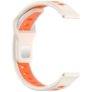 SPORTY Vymeniteľný silikónový remienok Garmin Vivoactive 5 / Vivoactive 6 bielo-oranžový