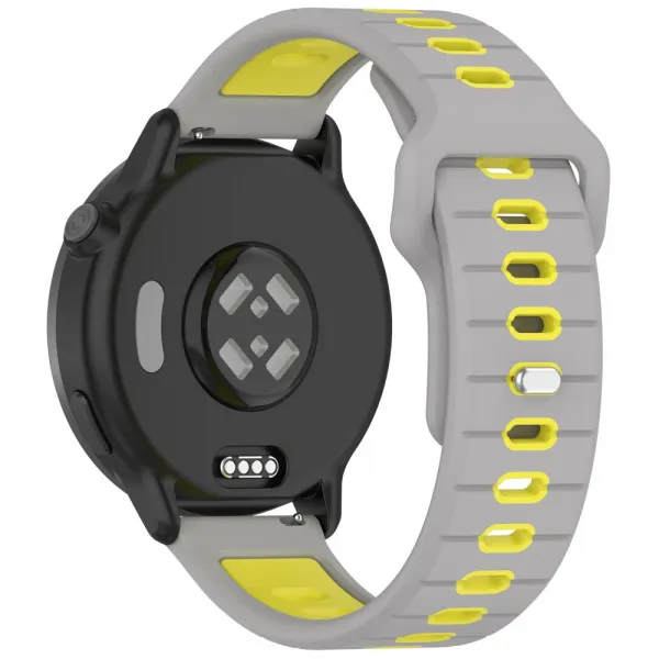 SPORTY Vymeniteľný silikónový remienok Garmin Vivoactive 5 / Vivoactive 6 žlto-šedý