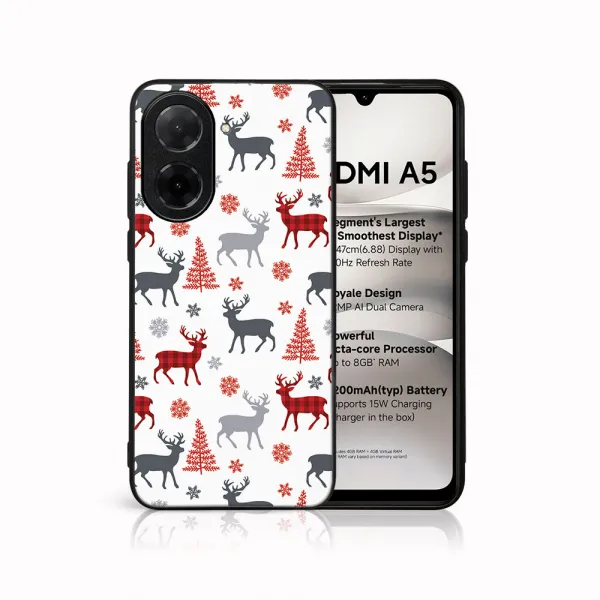 MY ART Kryt s vianočným dizajnom Xiaomi Redmi A5 DEER (068)