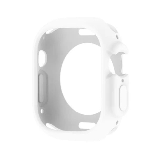 TPU HALF COVER Obal pre Apple Watch Ultra 1 / 2 / 3 49mm biely