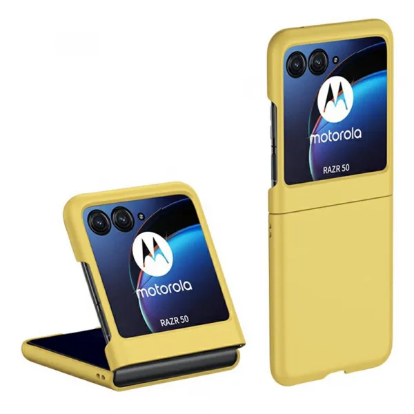 PLASTIC Ochranný plastový kryt pre Motorola Razr 60 / Razr 70 žltý