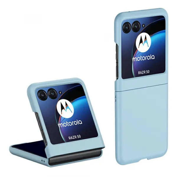 PLASTIC Ochranný plastový kryt pre Motorola Razr 60 / Razr 70 svetlomodrý