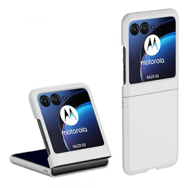 PLASTIC Ochranný plastový kryt pre Motorola Razr 60 / Razr 70 biely