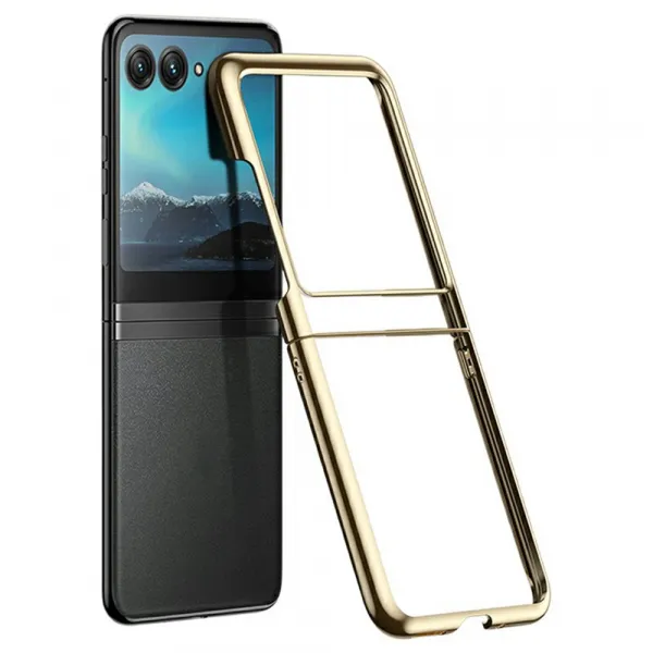 ELECTRO Plastový obal pre Motorola Razr 60 / Razr 70 zlatý
