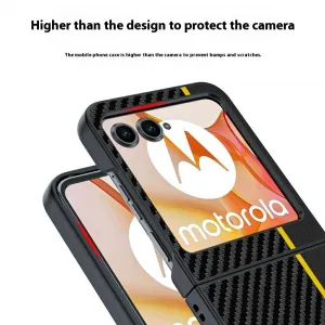CARBON Ochranný obal pre Motorola Razr 60 / Razr 70 BLACK-YELLOW