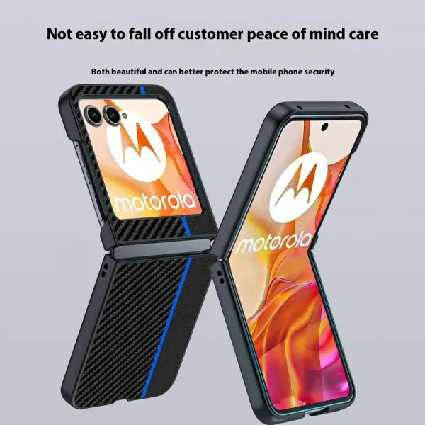 CARBON Ochranný obal pre Motorola Razr 60 / Razr 70 BLACK-YELLOW