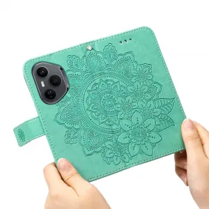 ART MANDALA Peňaženkový obal pre Honor 400 Pro 5G zelený