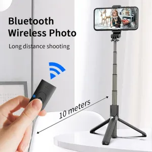 L03 Bluetooth selfie tyč so statívom čierna