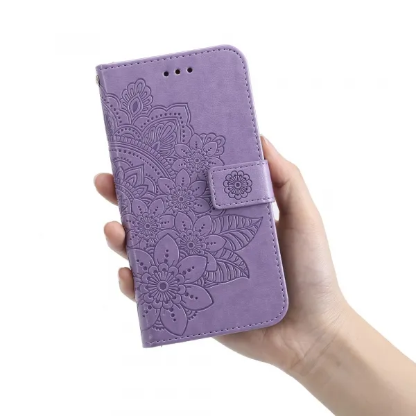 ART MANDALA Peňaženkový obal pre Honor 400 Pro 5G fialový