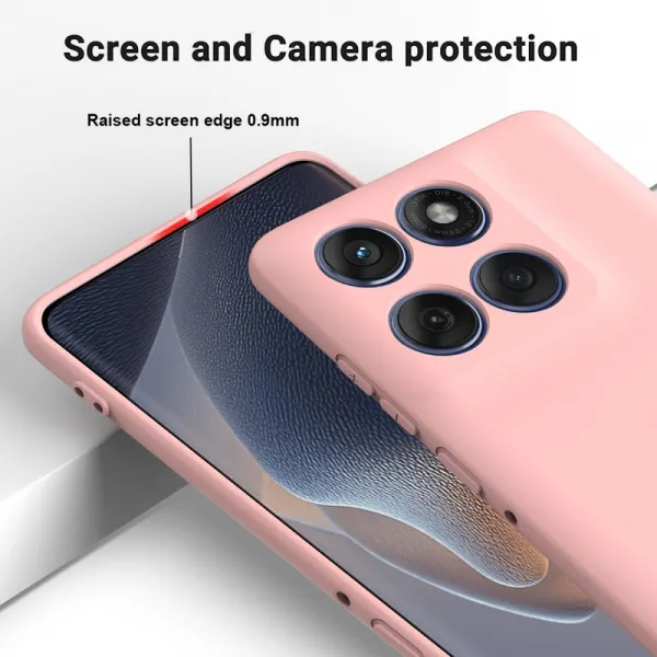 RUBBER Ochranný obal pre Motorola Edge 60 Pro ružový
