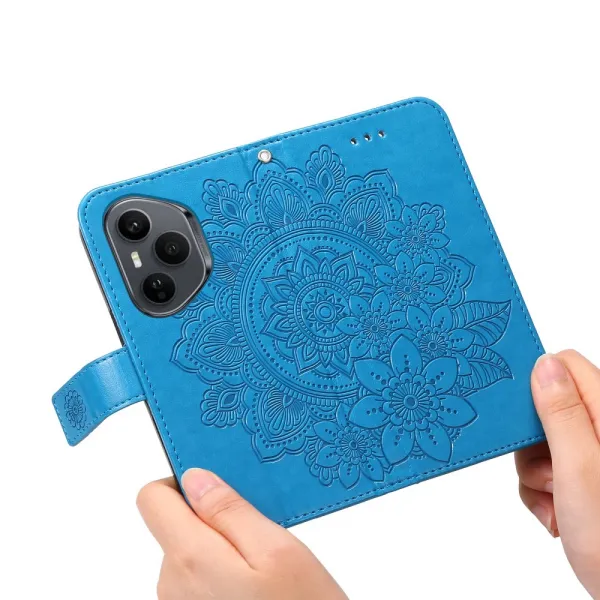 ART MANDALA Peňaženkový obal pre Honor 400 Pro 5G modrý