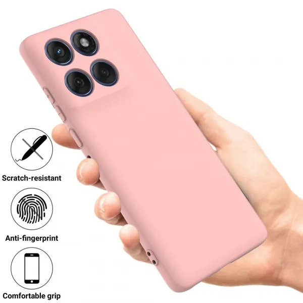 RUBBER Ochranný obal pre Motorola Edge 60 Pro ružový