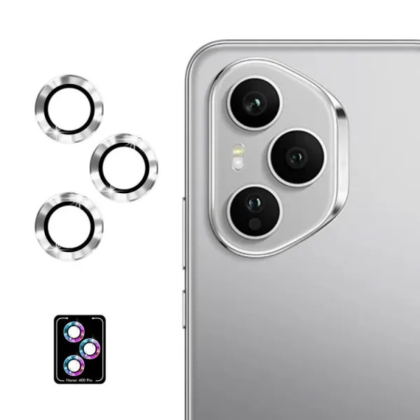 ENKAY ALU Sklo pre fotoaparát Honor 400 Pro 5G SILVER