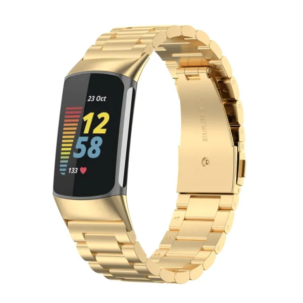 CLASSIC Kovový remienok pre Fitbit Charge 6 zlatý