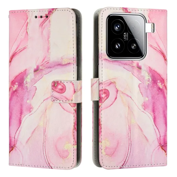 ART MARBLE Peňaženkový kryt pre Xiaomi 15 ROSE GOLD