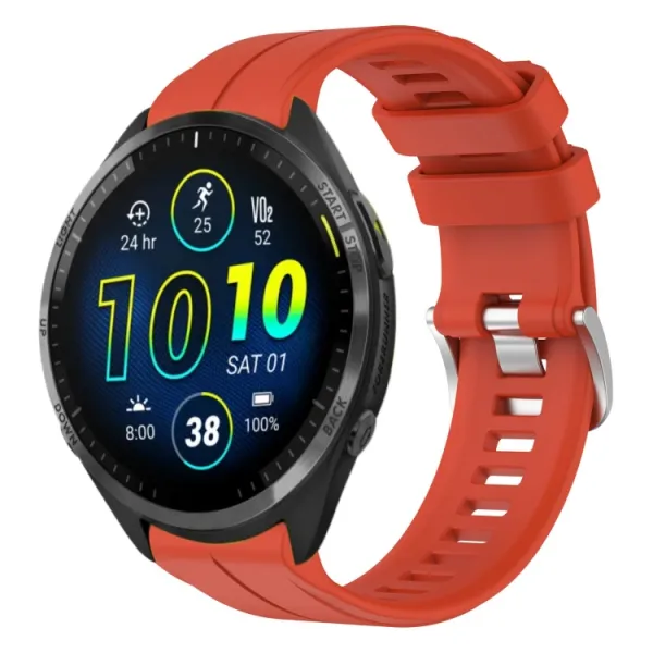 SILICONE Vymeniteľný remienok pre Garmin Forerunner 965 červený