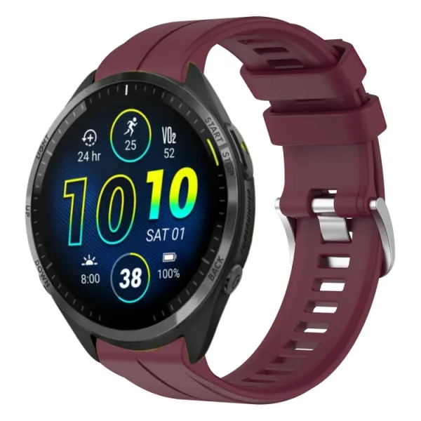 SILICONE Vymeniteľný remienok pre Garmin Forerunner 965 bordový