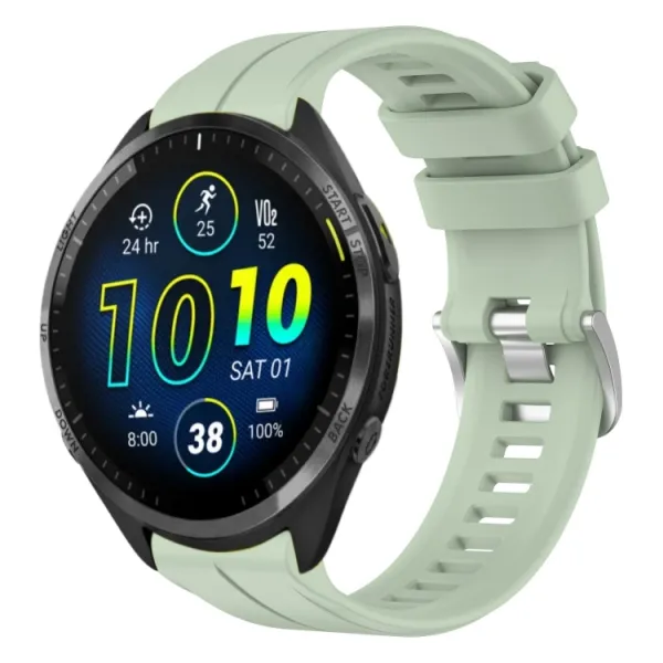 SILICONE Vymeniteľný remienok pre Garmin Forerunner 965 svetlozelený