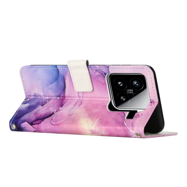ART MARBLE Peňaženkový kryt pre Xiaomi 15 PURPLE