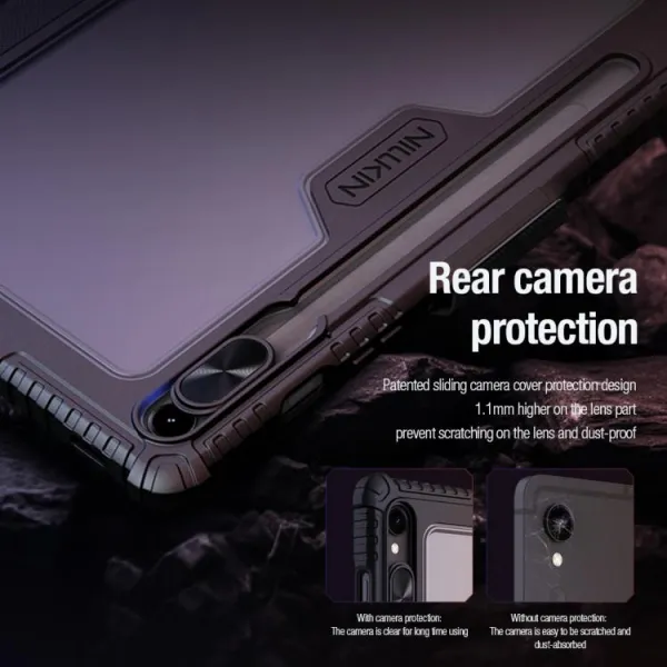 NILLKIN BUMPER PRO Zaklápacie puzdro pre Samsung Galaxy Tab S10 FE / Tab S10 Lite čierne