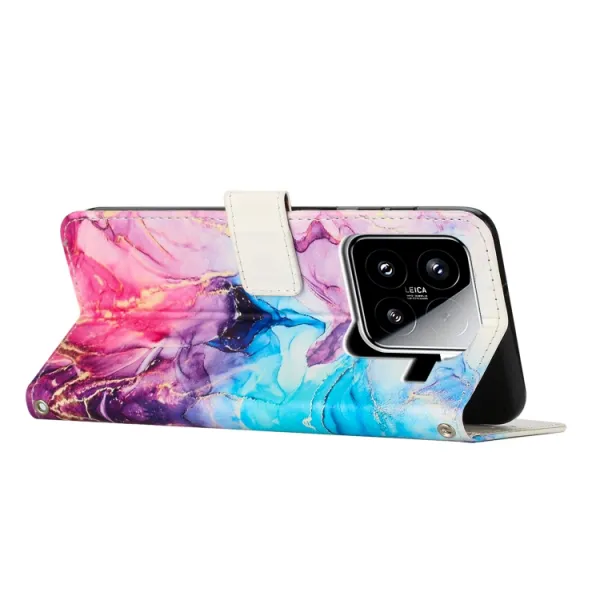 ART MARBLE Peňaženkový kryt pre Xiaomi 15 PINK PURPLE